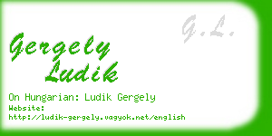 gergely ludik business card